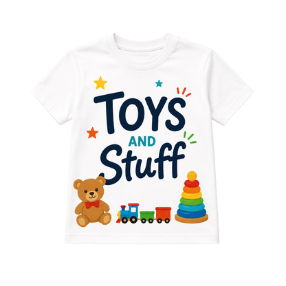 Toys and Stuff Kids Graphic T-Shirt – Soft Cotton Everyday Tee for Play & Adventure