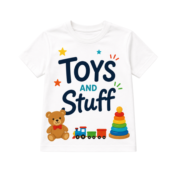 Toys and Stuff Kids Graphic T-Shirt – Soft Cotton Everyday Tee for Play & Adventure
