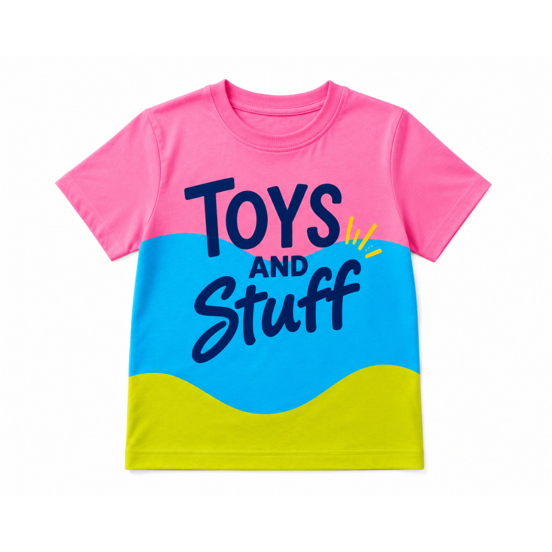 Toys and Stuff Kids Graphic T-Shirt – Colorful Everyday Tee for Fun & Adventure