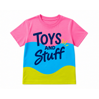 Toys and Stuff Kids Graphic T-Shirt – Colorful Everyday Tee for Fun & Adventure