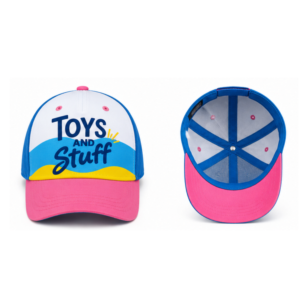 Toys and Stuff Kids Colorful Baseball Cap – Adjustable Everyday Hat for Boys & Girls