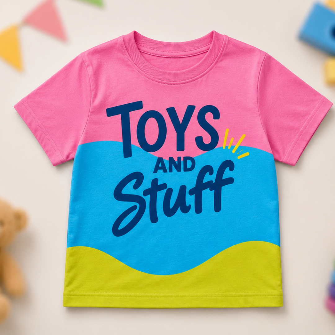 Toys and Stuff Kids Graphic T-Shirt – Colorful Everyday Tee for Fun & Adventure