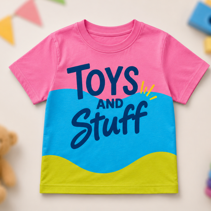 Toys and Stuff Kids Graphic T-Shirt – Colorful Everyday Tee for Fun & Adventure