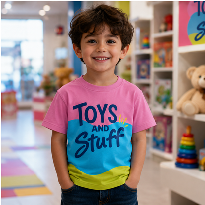 Toys and Stuff Kids Graphic T-Shirt – Colorful Everyday Tee for Fun & Adventure